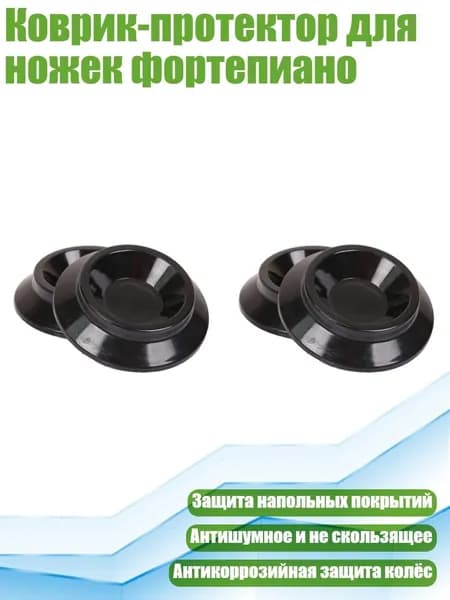 Коврик-протектор для ножек фортепиано, Черный