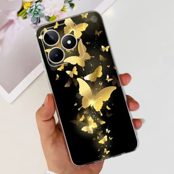 Чехол для Realme C53, Realme Narzo N53, Прозрачный, мягкий ТПУ, силикон, Реалми Ц53 Нарзо n53,Рисунок Печать