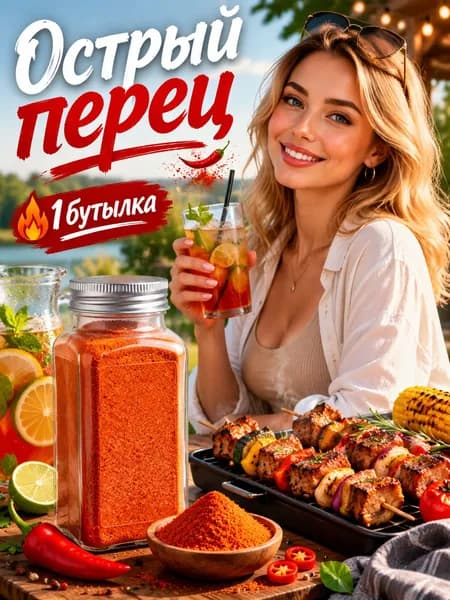 1 бутылка/Молотый красный перец чили для супов, борща, солянки, харчо и острых супов