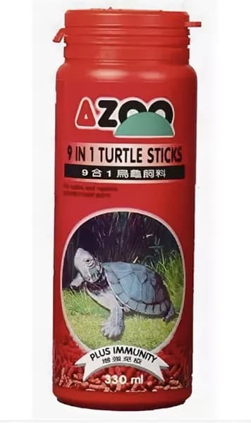 Корм сухой для черепах AZOO 9 IN1 TURTLE STICKS/ AZOO 9 В 1 Палочки для черепах 330 мл .