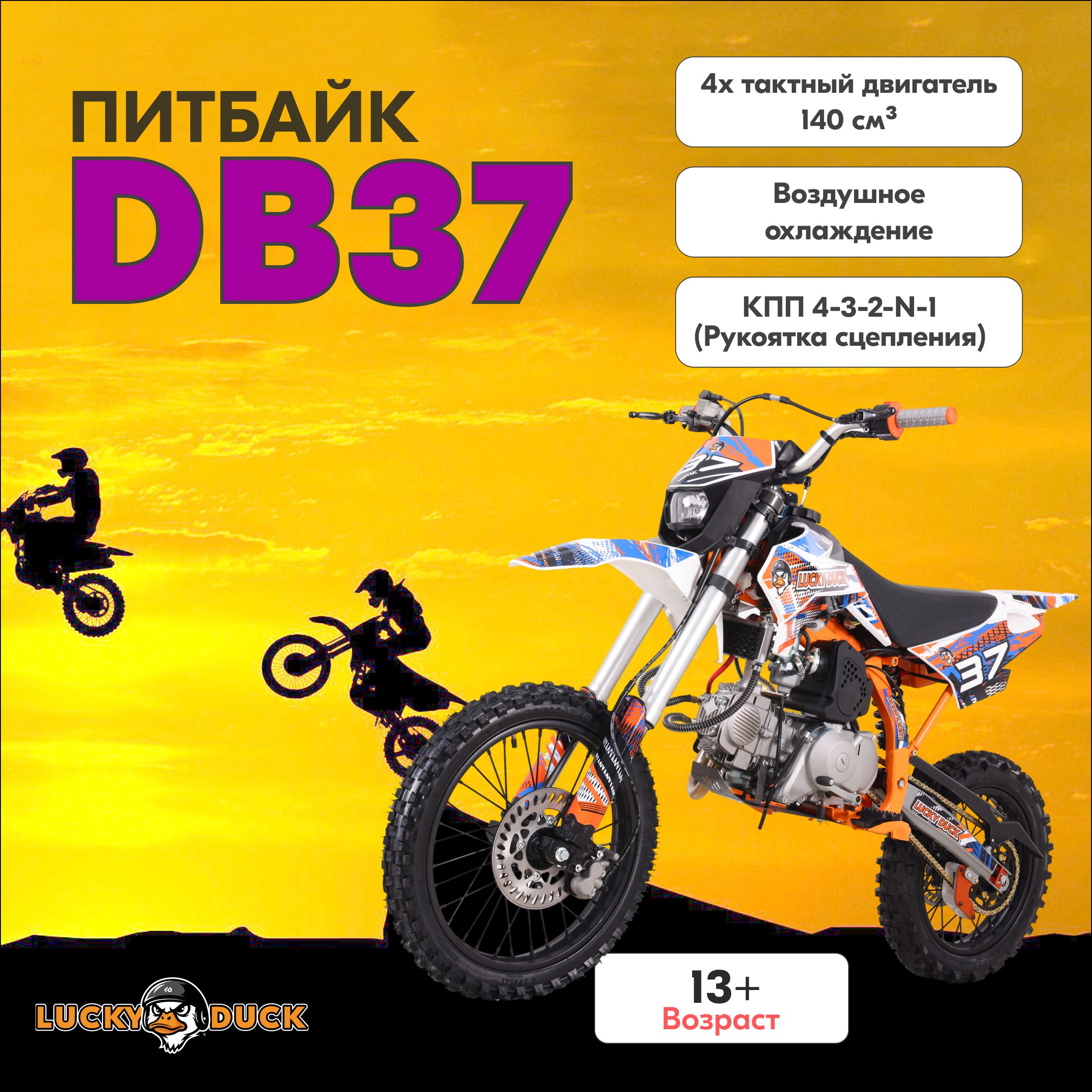 Мотоцикл кроссовый Lucky Duck DB37