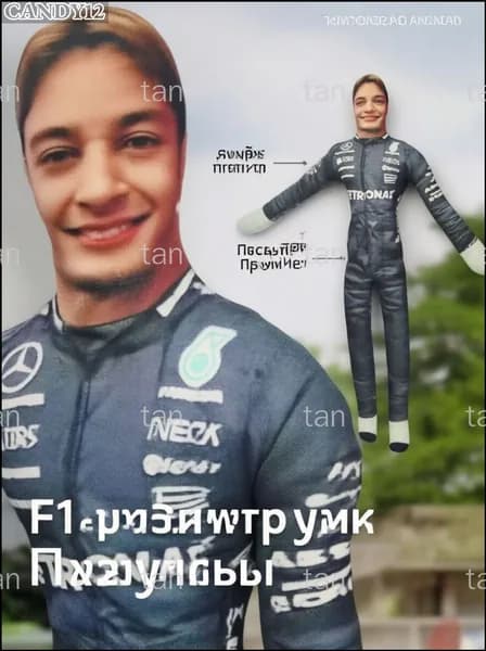 Кукла гонщик Формула 1, мягкая, 28 см, с каркасом,Мягкая игрушка-фигурка гонщика F1 Льюис Хэмилтон, гибкая, с каркасом, подарок для фанатов Формулы 1
