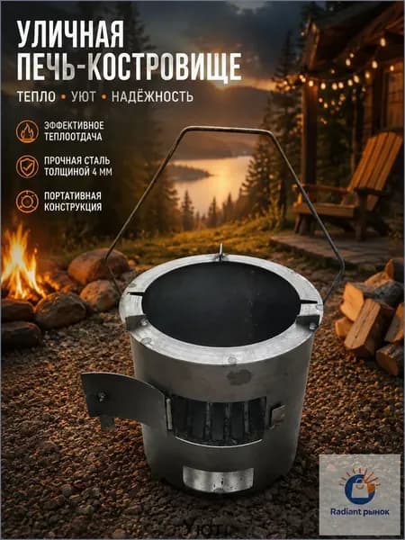 Печь-камин Напольная установка