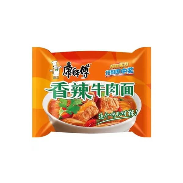 Kangshifu Лапша быстрого приготовления со вкусом острой говядины, 103 г.