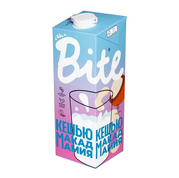Напиток рисовый Кешью-макадамия , Bite 1 л, Россия