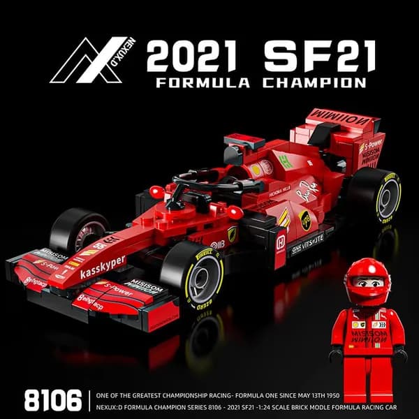 Конструктор машинка Ferrari SF-24 F1, 250 деталей