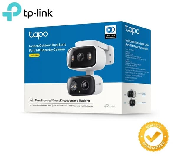 TP-Link Tapo C246D 2K QHD 3MP 2304x1296p, умная уличная камера видеонаблюдения с 2-мя объективами и 10,8-кратным цифровым зумом