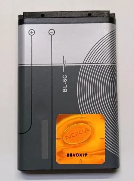 Мобильный телефон -Аккумулятор NOK BL-6C (ORIGINAL с голограммой) E70, 110, 112, 113, 2115i, 2125, 2126, 2865 на 1150mAh, голубой