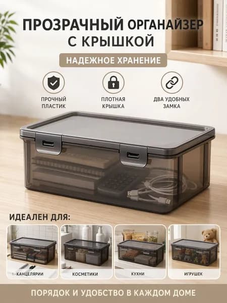 Прозрачная коробка для карандашей
