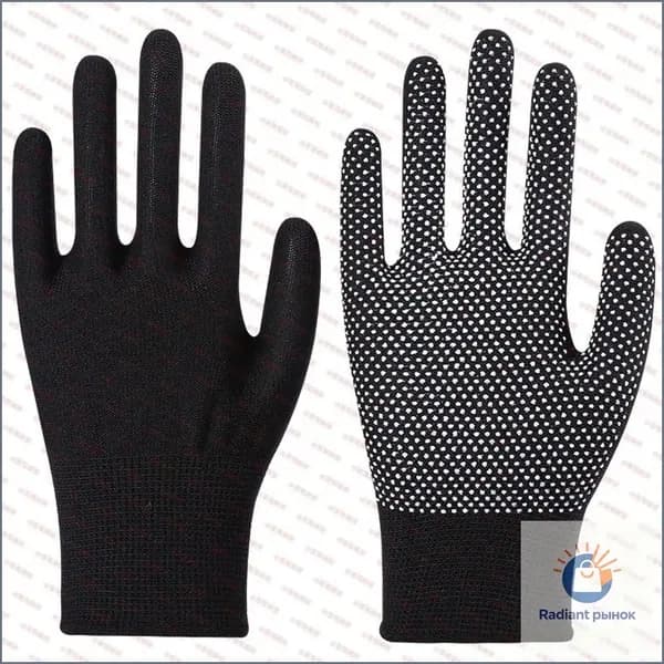 Перчатки для рыбалки dot-gloves-black-full, 1 пара