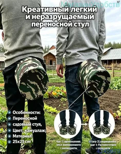 Садовая скамейка 25х25х25 см