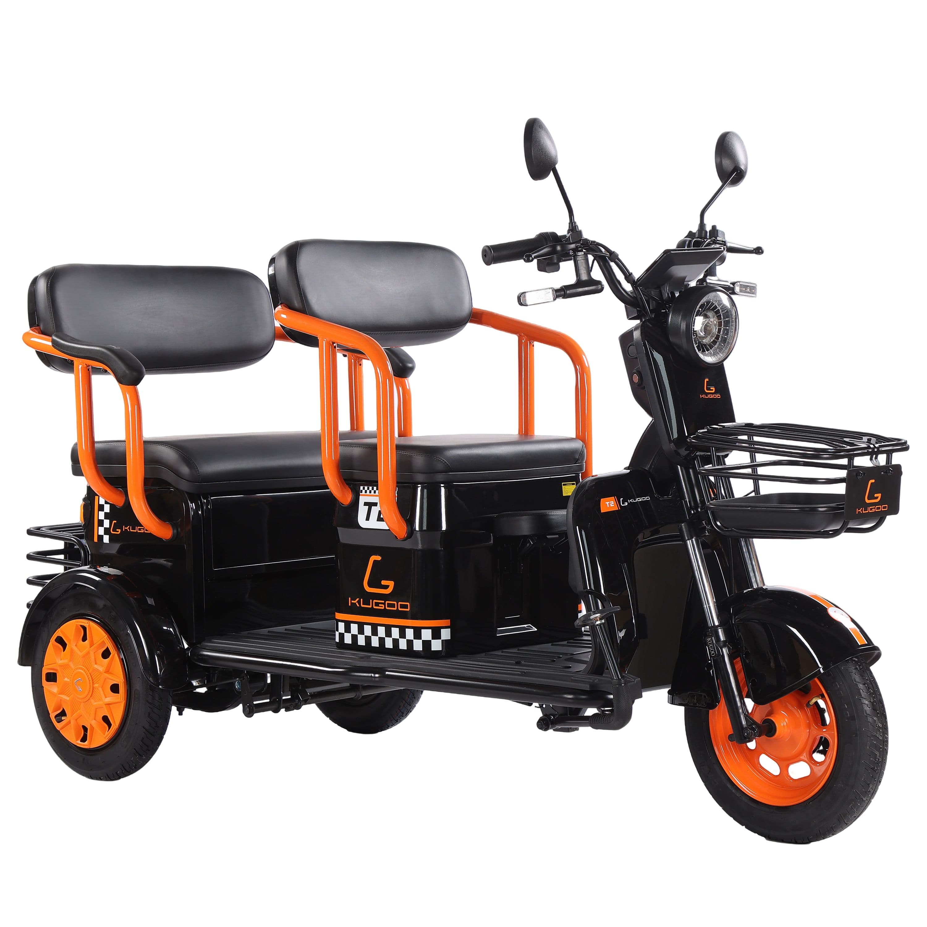 Электротрицикл электроскутер трехколесный Kugoo T2 500W, 60V/20.8AH