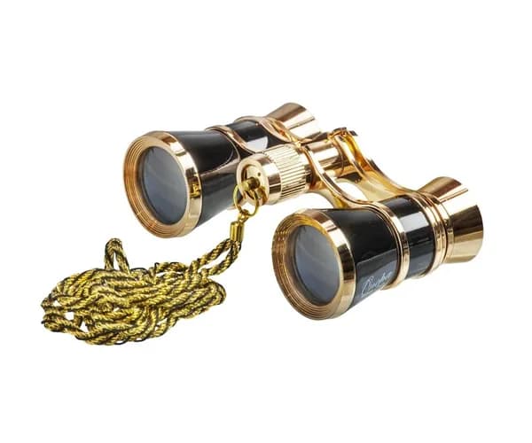 Бинокль театральный Veber Opera БГЦ 3x25 черный/золотой, с цепочкой