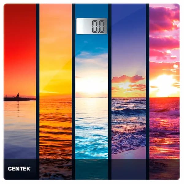 Весы напольные CENTEK, до 180 кг, электронные, стекло, (CT-2421 Закат-4027/1)