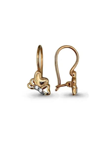 Серьги из золота 585 пробы на петле