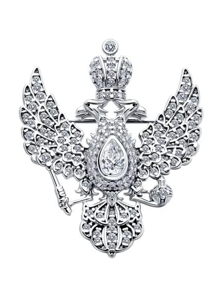 SOKOLOV, Брошь из серебра с фианитами, 94040282-91, декоративные, 925 проба