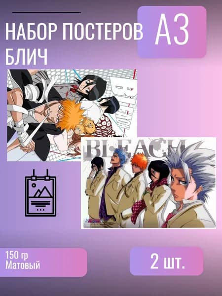 Постер/плакат Аниме Блич (Bleach)