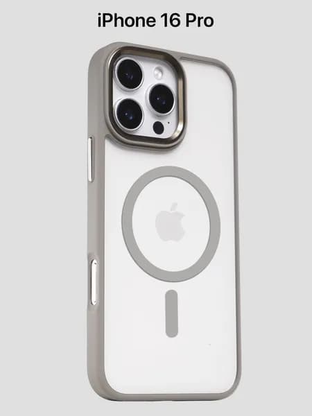 Чехол для iPhone 16 Про Magsafe Прозрачный титан