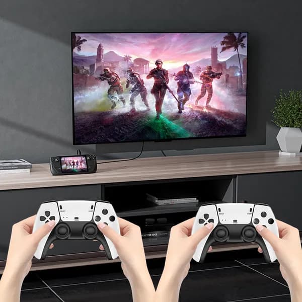 Игровая приставка-флешка HDMI с поддержкой 4K, 64 ГБ, 23 эмулятора, 2 беспроводных геймпада