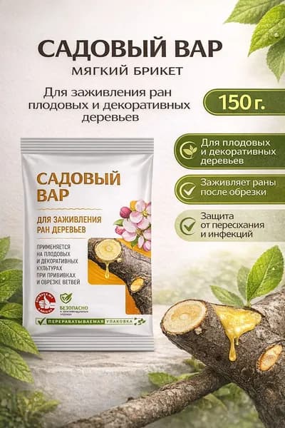 Садовый вар для деревьев , для заживления ран плодовых и декоративных