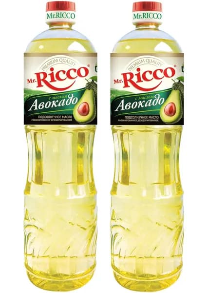 Масло подсолнечное Mr. Ricco с маслом Авокадо 1л, 2 шт