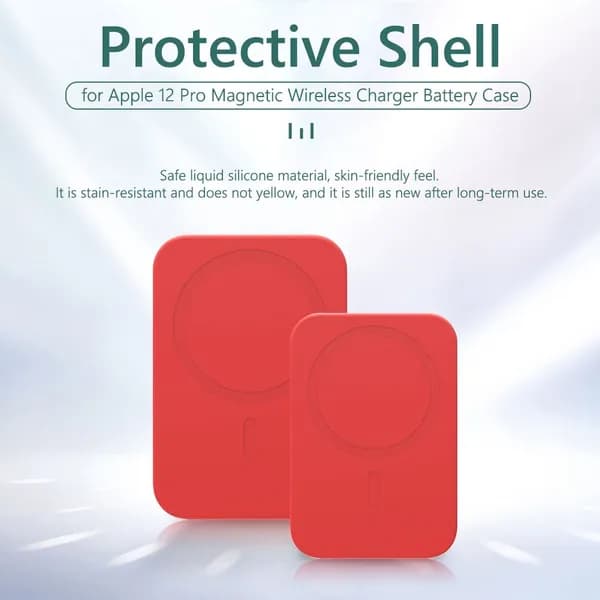 Силиконовый чехол для внешнего аккумулятора Apple Magnetic, красный, 91 76 9 мм