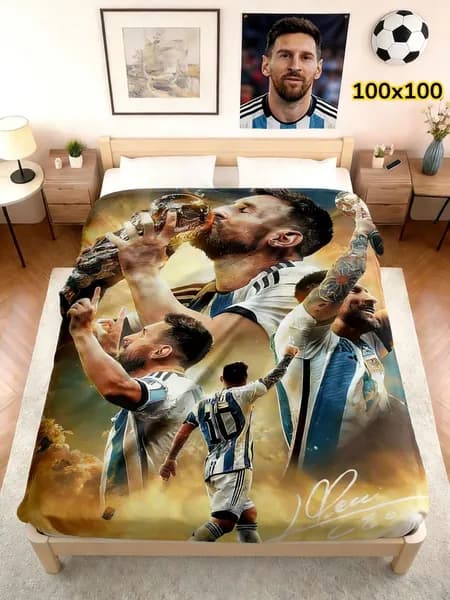 Плед плюшевый , Фланель, 100 см х 100 см