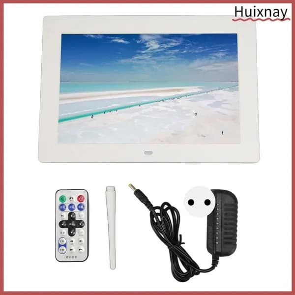 10 Inch Digital Photo Frame, Удобный обмен контентом и простая установка, для ежедневного использования дома Белый европейский стандарт