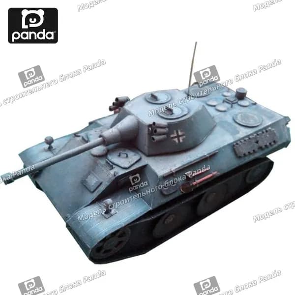 Бумажная модель немецкого легкого танка VK1602 Leopard в масштабе 1:35