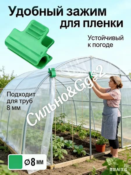 Колышки, скобы садовые30 х 20мм, Пластик, 100 шт