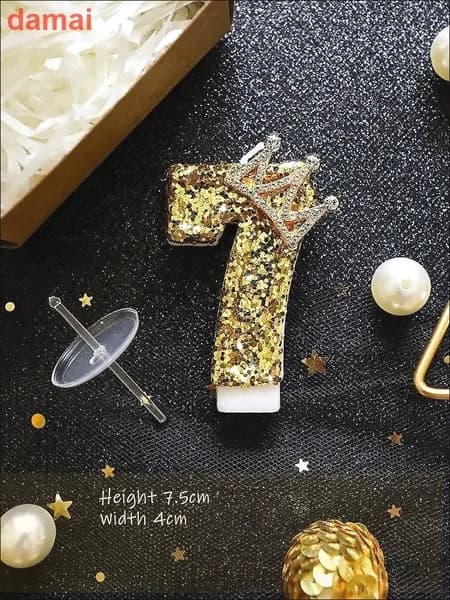 Свечи для торта цифра 7, 8.5 см, 1 шт