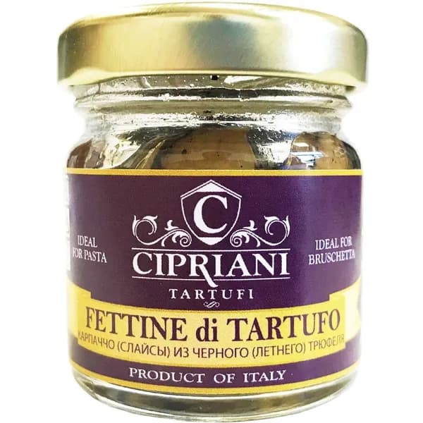 Карпаччо CIPRIANI TARTUFI слайсы из чёрного (летнего) трюфеля 30г
