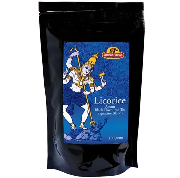 Чай индийский чёрный с лакрицей Гуд Сайн Компани (Assam Licorice Black Tea Good Sign Company), 100 грамм