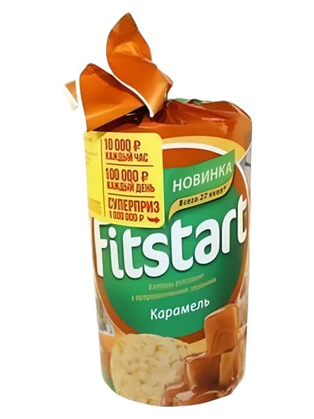 Хлебцы рисовые Fitstart Карамель с пророщенными зернами 100 г