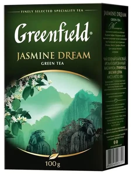 Чай зеленый листовой Greenfield Jasmine Dream, 100 гр Жасмин