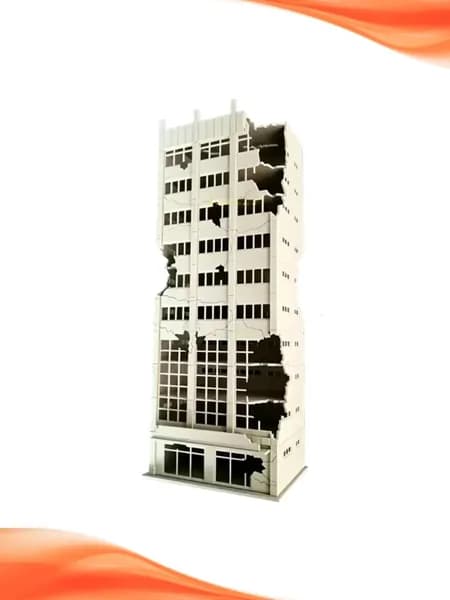 Модель разрушенного дома 1:100, D