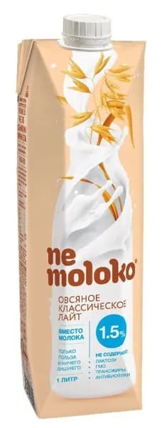 Напиток овсяный классический лайт 1.5% Nemoloko , 1л