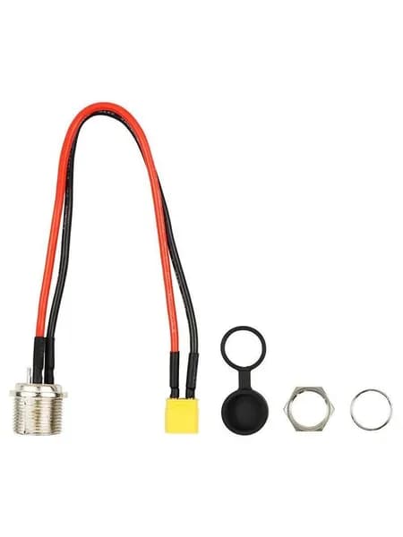 Гнездо зарядки для электросамоката Kugoo M2/M4/M4 pro/Max speed - разъём XT60, Цвет красный, черный