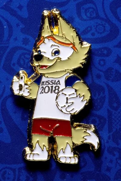 Значок Чемпионат Мира по футболу 2018 в России - Забивака
