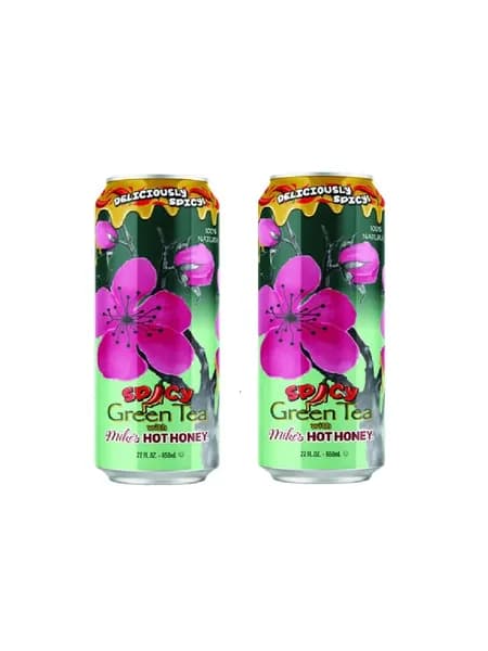 Холодный зеленый чай AriZona Spicy Green Tea with Mike's Hot Honey / Зеленый чай Пряный 2 шт по 650 мл