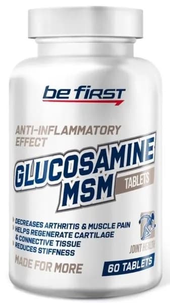 BE FIRST Glucosamine+MSM глюкозамин МСМ комплекс 60 таблеток