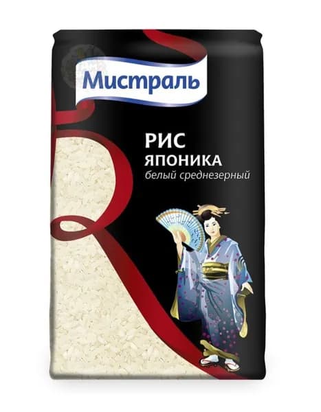 Рис Японика белый среднезерный Мистраль 500 г, Россия
