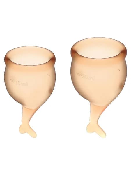 Набор менструальных чаш, 2 шт Feel Secure Menstrual Cup Orange
