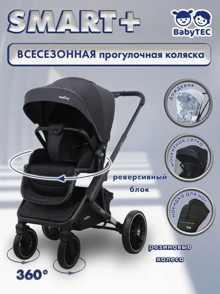 Стильная прогулочная коляска SMART PLUS амортизация