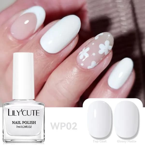 Лак для ногтей на водной основе LILY'CUTE 7 мл, быстросохнущий, не требует лампы, мерцающий глиттер, домашний маникюр, безопасный для детей