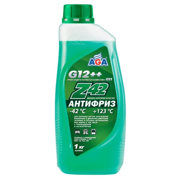 Антифриз зеленый G-12++, -42С, 1 кг, AGA