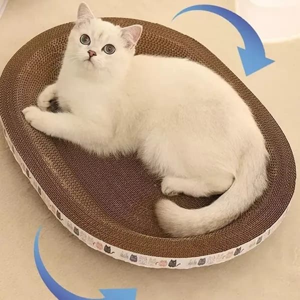 Когтеточка для кошек/износостойкая и нелиняющая/овальное кошачье гнездо