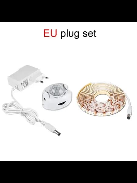 Светодиодная лента 5м с датчиком движения, EU plug set, бела