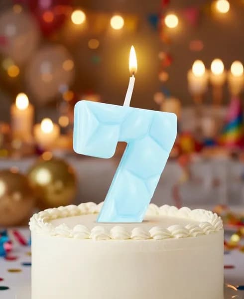 Свечи для торта цифра 7 10.5 см 1 шт