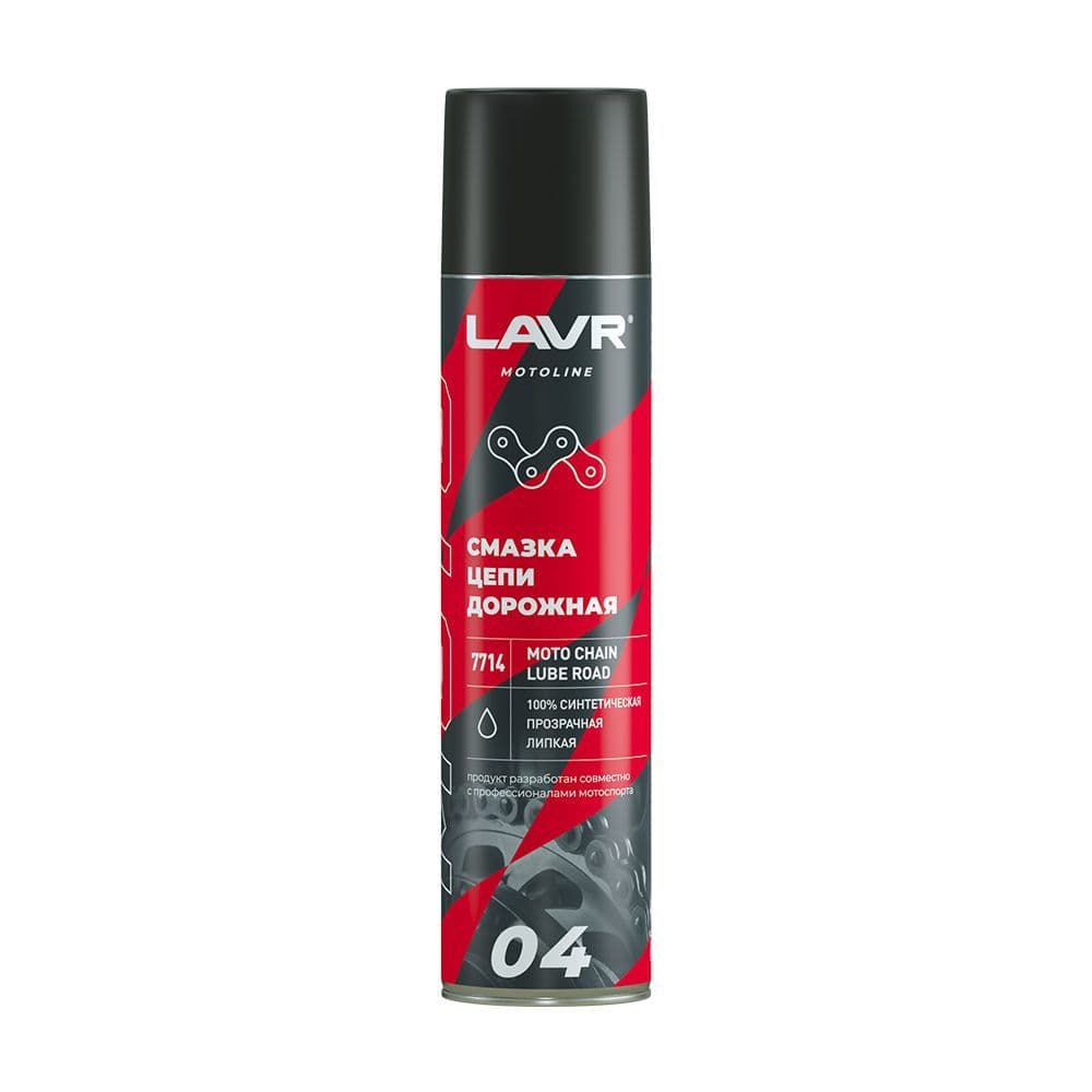 LAVR LN7714 Смазка цепи для мотоциклов дорожная LAVR MOTO 400мл